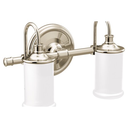 Moen Belfield Polished nickel two globe bath light YB6462NL